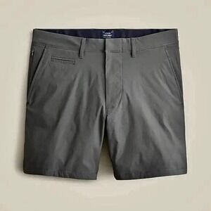 NEW!! Men's J. CREW 7" Tech Shorts Solid Coal Gray Pockets Stretch Active 34